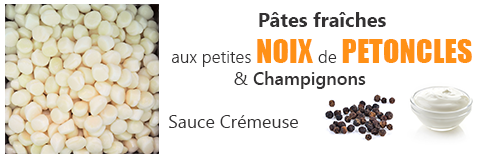 recette lefish gourmand de pates fraiches aux petoncles et champignons sauce a la creme